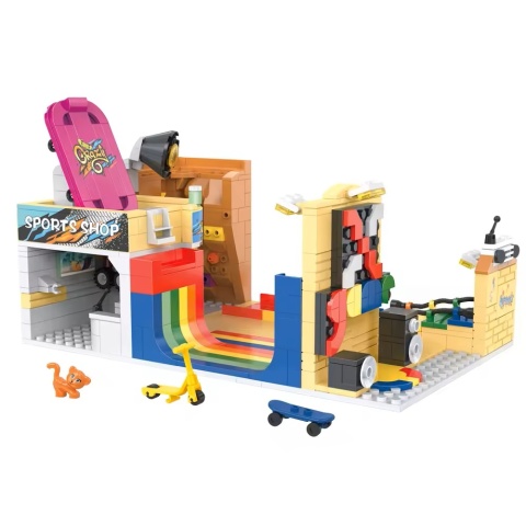 Klocki konstrukcyjne Cogo Skate Park i Sklep Sportowy