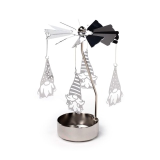 Świąteczny Gnom - Obrotowa Karuzela świecznik podgrzewacz