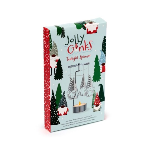 Świąteczny Gnom - Obrotowa Karuzela świecznik podgrzewacz