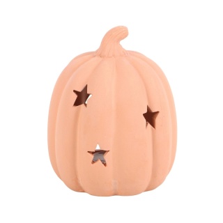 Terracotta Pumpkin Tealight Holder - świecznik na tealighty, lampion