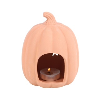 Terracotta Pumpkin Tealight Holder - świecznik na tealighty, lampion
