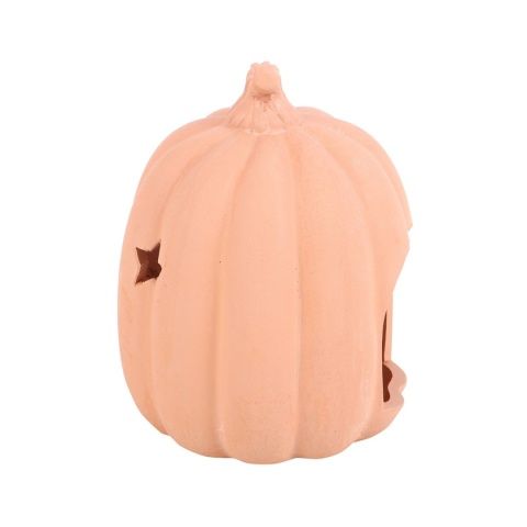Terracotta Pumpkin Tealight Holder - świecznik na tealighty, lampion