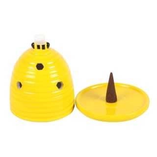 Yellow Beehive Incense Cone Holder - żółta ceramiczna kadzielnica UL