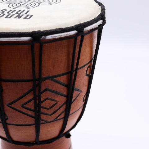Mały Bęben Djembe Pro - Dźwięk Duszy (niski) Rękodzieło - 30 cm