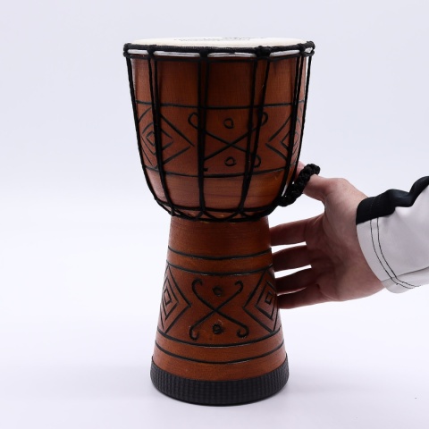 Mały Bęben Djembe Pro - Dźwięk Duszy (niski) Rękodzieło - 30 cm