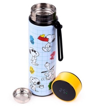 Butelka termiczna z termometrem Peanuts Snoopy & Woodstock 450ml