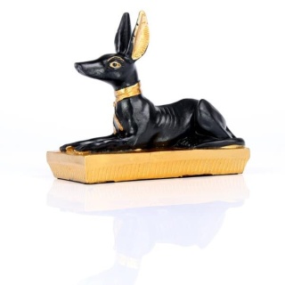 Figurka - Anubis Czarno-złoty leżący 9cm