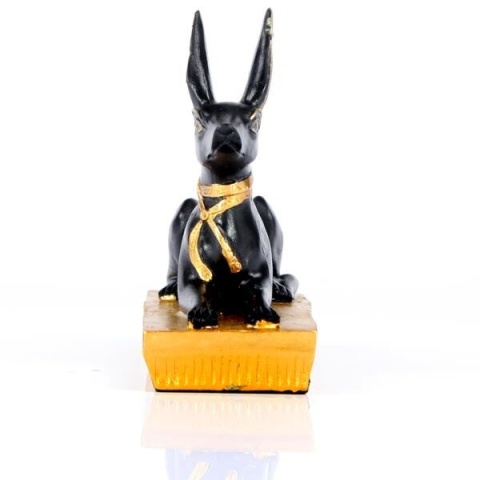 Figurka - Anubis Czarno-złoty leżący 9cm