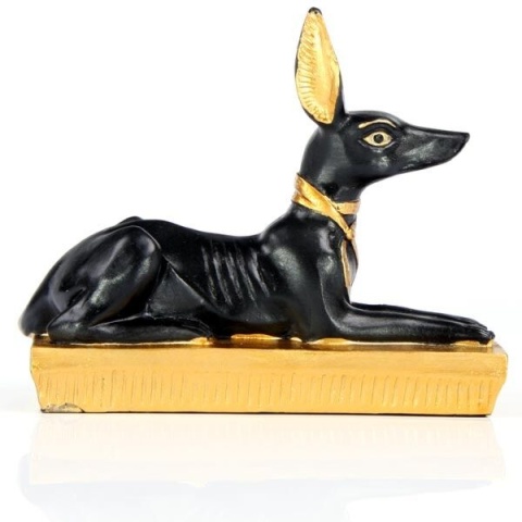 Figurka - Anubis Czarno-złoty leżący 9cm