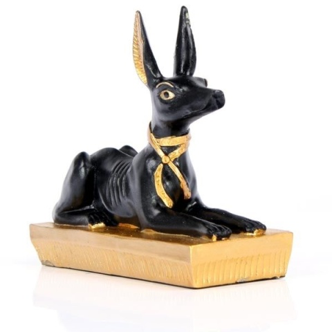 Figurka - Anubis Czarno-złoty leżący 9cm