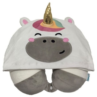 Poduszka podróżna z kapturem - Jednorożec - Hoodeazzz Adoracorns