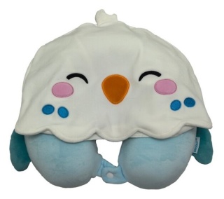 Poduszka podróżna z kapturem - Papuga Kiki - Hoodeazzz Adoramals