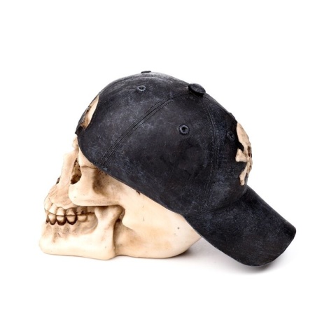 Czaszka z czapką baseballową - skull 14cm