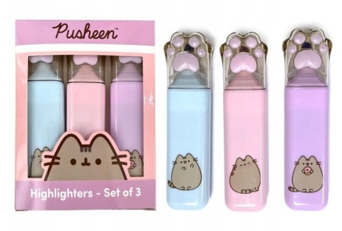 Zakreślacz- zestaw 3szt - Pusheen
