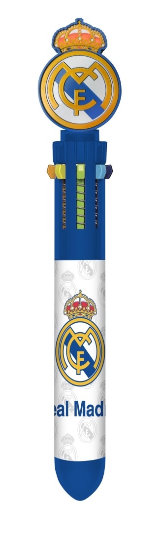 Długopis 10 kolorowy Real Madryt z topperem 3D
