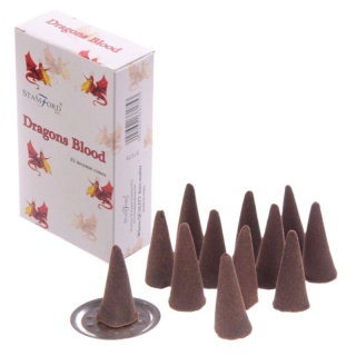 Kadzidełka Stożkowe Smocza Krew 15 szt. - Stamford Premium Dragons Blood