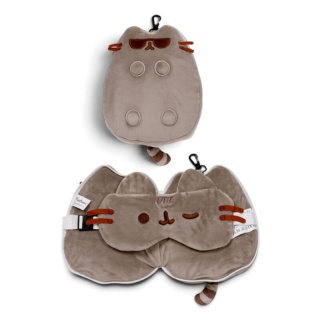 PKCUSH434 Pusheen with Sunglasses Shaped Travel PillowEye Mask