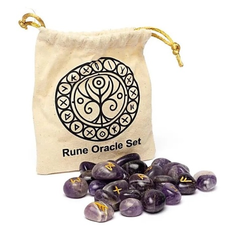Runy Zestaw run z ametystu - Rune Oracle w woreczku