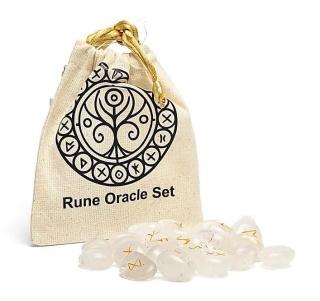 Runy Zestaw run z kryształu górskiego - Rune Oracle w woreczku