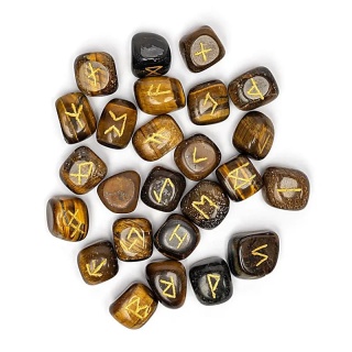 Runy Zestaw run z tygrysiego oka - Rune Oracle w woreczku