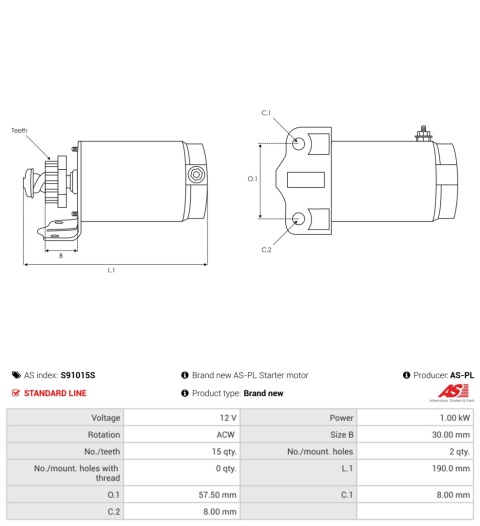 Nowy rozrusznik Briggs & Stratton 592407 14 HP 16 HP 18 HP 15 zębów