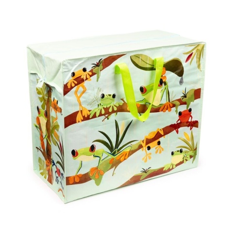 Uniwersalna Torba na pranie ubrania zabawki klocki Tropical Frogs