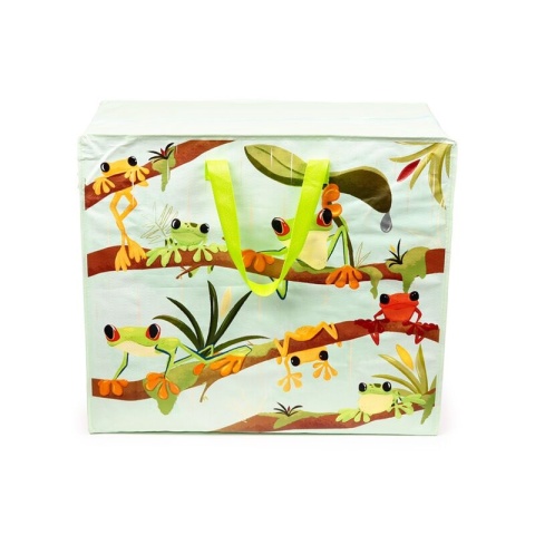 Uniwersalna Torba na pranie ubrania zabawki klocki Tropical Frogs