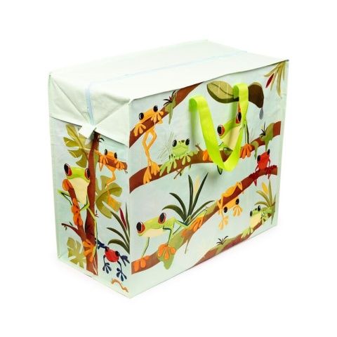 Uniwersalna Torba na pranie ubrania zabawki klocki Tropical Frogs