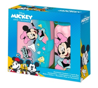 Zestaw śniadaniowy lunchbox + bidon 500ml Disney Myszka Minnie